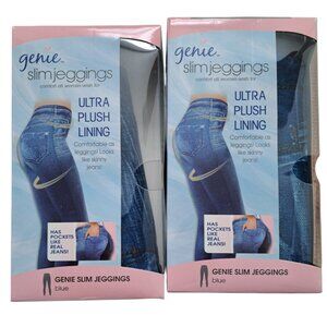 Genie 2Pk As Seen on TV Soft Plush Lining Black Jeggings Women's Pockets L/XL